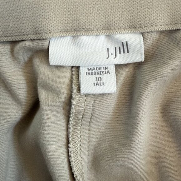 J.Jill Wearever Knit Women's Pants, taupe, size 10T - Picture 3 of 7